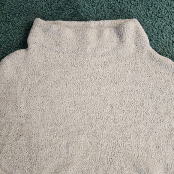 Free People Womens M‎ San Vincente Pullover Silver Sapphire Knit Cropped Sweater - Picture 8 of 9